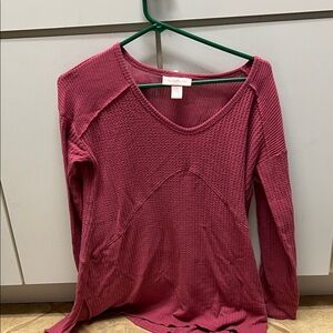 Motherhood maternity Waffle-Knit Long Sleeve Top